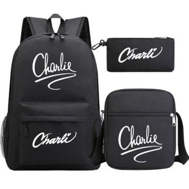 Imagem de Conjunto de mochilas Charli d'Amelio Anime School para crianças, 3 uni