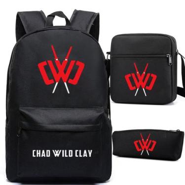 Imagem de Conjunto de mochilas escolares Chads Wilds Clays de 3 peças para crian
