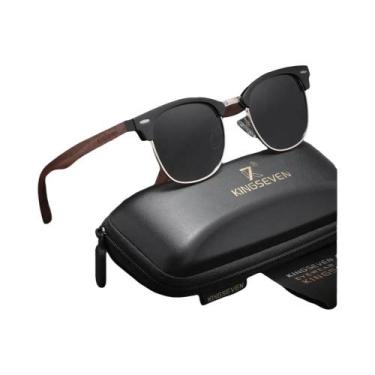 Imagem de Óculos De Sol Polarizados Em Madeira De Nogueira Preta Para Homens E M