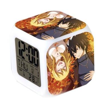 Imagem de Despertador Fairys Tails de 7 cores com mudança de LED com termômetro 