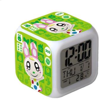 Imagem de Despertador digital LED Animals Crossings Square 8x8x8cm - yiweisai