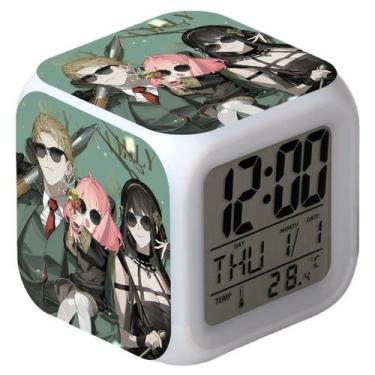 Imagem de Despertador digital LED Spys Family com luz de fundo 8x8x8cm - yiweisa
