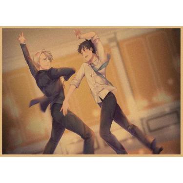 Imagem de Pôster: arte de parede, pintura decorativa, Yuri on Ice, anime retrô -