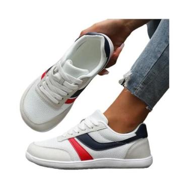 Imagem de Tênis Femininos Confortáveis Com Bico Largo E Malha Respirável, Sola M