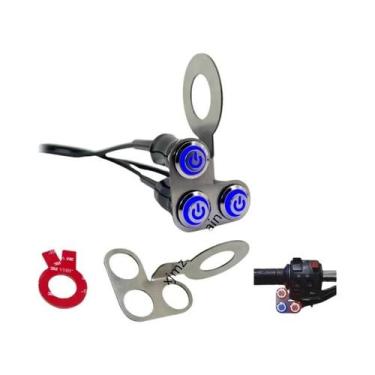 Imagem de Interruptor De Guidão LED À Prova d'Água Para Motocicleta, Liga/Deslig