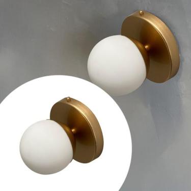 Imagem de Arandela luminaria de Parede Moderna Dama aluminio bivolt com Vidro Gl