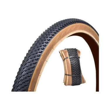 Imagem de Pneu De Bicicleta MTB Gravel Dobrável Preto/Amarelo 60TPI 26 27.5 29 P