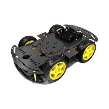 Imagem de Kit De Carro Robô Inteligente 4WD Com Encoder De Velocidade E Caixa De