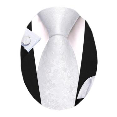 Imagem de Conjunto de gravatas Barry.Wang Silk Floral para festa de casamento de