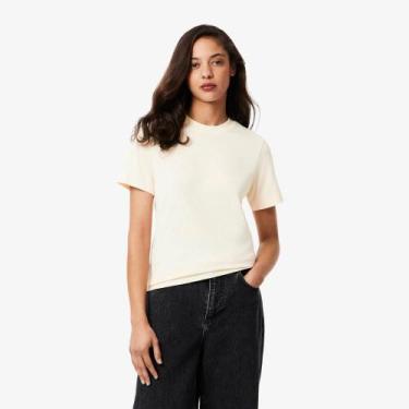 Imagem de Camiseta de Algodão com Estampa - Lacoste, 38, Branco