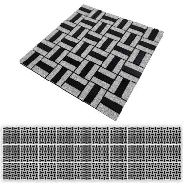 Imagem de Pastilha De Vidro Kit 30 Uni Adesiva Parede Lavabo Cozinha Sala Decorativa Moderna Requintado Reforma Aplicacao Facil