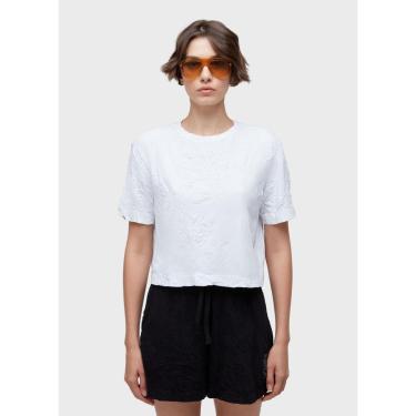 Imagem de T-shirt cropped wrinkle OSKLEN-Feminino
