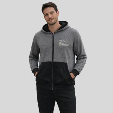 Imagem de Blusa Masculina com Capuz Bolso Canguru Manga Longa com Punho Malwee-Masculino