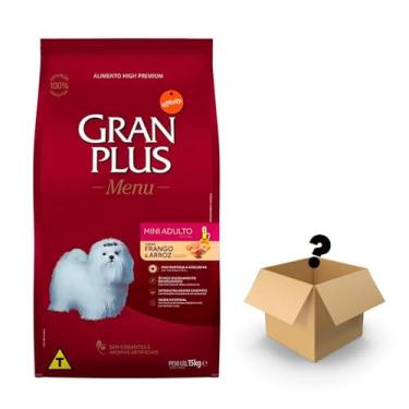 Imagem de Ração Gran Plus Cães Menu Adultos Mini Frango E Arroz - 15Kg + Uma Surpresa