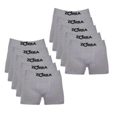 Imagem de Kit Com 10 Cuecas Boxer Box Adulto Em Algodão Cotton Sem Costura Zorba