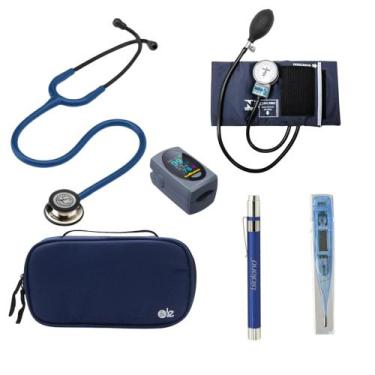 Imagem de KIT Estetoscópio Littmann 3M + Esgifmo + Case + Lanterna + Oxímetro + 