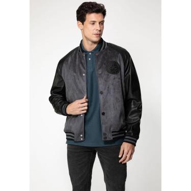 Imagem de Jaqueta Bomber Suede Eco Cinza Escuro-Masculino