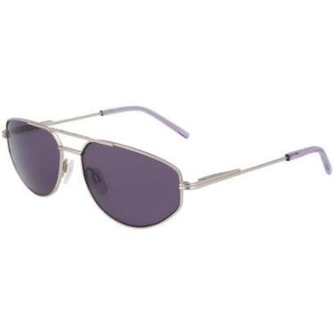 Imagem de Óculos de Sol DKNY DK117S 040 - Cinza Silver 57-Feminino