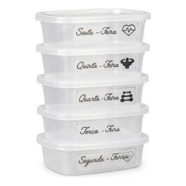 Imagem de Kit 10 Marmita Fitness 500ml Empilhavel Lava Louças Bpa Free - Uzy