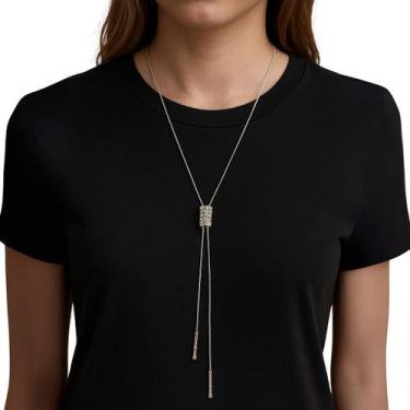 Imagem de Colar Bolo Tie Masculino com Pingente Trabalhado Prata - anjo da mamãe