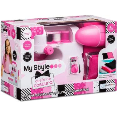 Imagem de Brinquedo de Ateliê de Costura My Style com Máquina Funcional e Acessórios para Pequeno...