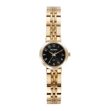 Imagem de Relógio Mondaine Feminino Dourado Preto 32731lpmvde1