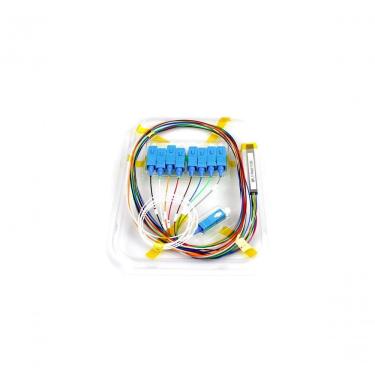 Imagem de Cabo Óptico Splitter Plc1x8 SC-UPC 1M G657A1 para Divisão de Sinal em Redes de Comunica...