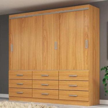 Imagem de Guarda Roupa Casal Isabela 03 Portas 09 Gavetas - Cinnamomo Cinnamomo 