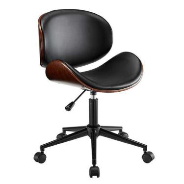 Imagem de Cadeira de Escritório Diretor Giratória Bergen Preta - Keva