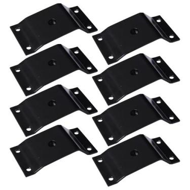 Imagem de Kit com 8 Chapinhas Chapa Inclinada 10o Fixação Pés Palito Preto - Mob