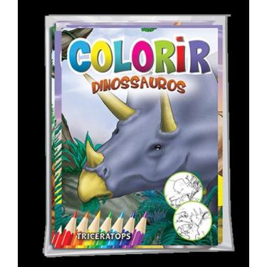 Imagem de Solapa Média Colorir - Dinossauros - 8 volumes - Rideel