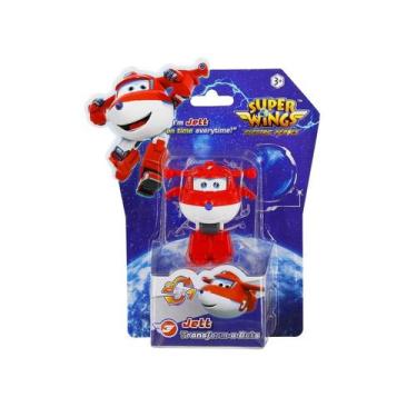 Imagem de Boneco Super Wings Mini Avião Jett 5cm Transform a Bots - Sunny 5202