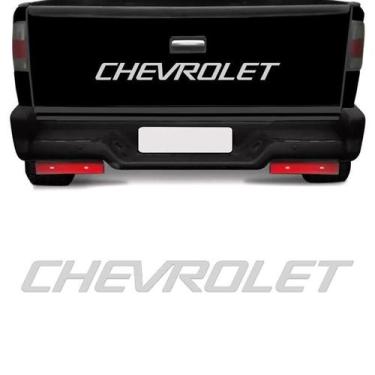 Imagem de Faixa Chevrolet S10 1995/2000 Tampa Traseira Adesivo Cinza - SPORTINOX