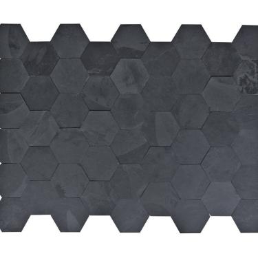 Imagem de Revestimento Pedra Natural - Pottenza Esagonale 15x17cm - Ardósia Grafite Grafite