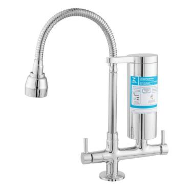 Imagem de Torneira de Cozinha de Mesa com Filtro em Abs com Bica Gourmet 1/4vt 2178 C62 Plena Cromado