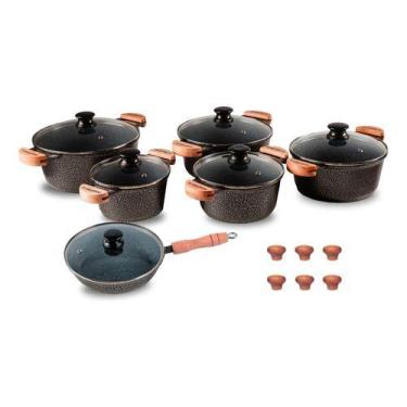 Imagem de Jogo De Panelas Cerâmica Com Frigideira Antiaderrente 6 Peça - DIVIFOR
