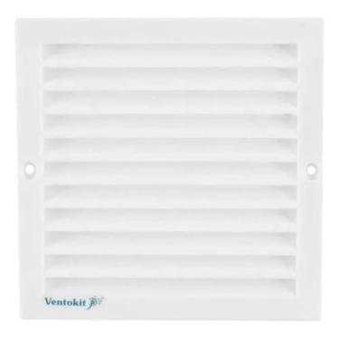 Imagem de Grelha de encaixe e ventilação plastica 15x15cm com tela mosqueteiro -