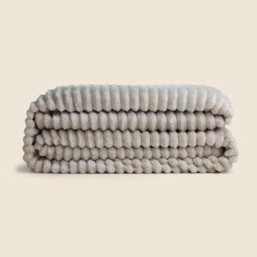 Imagem de Cobertor Flannel Canelado King - ACASA - ACASA, Bege, King