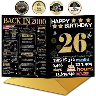Imagem de Cartão de Aniversário Joycard 26 anos com Envelope Back in 2000