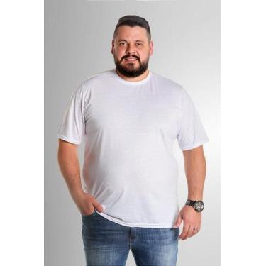 Imagem de Camiseta Plus Size Branca 100% Poliéster - Vários Tamanhos Disponíveis