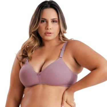 Imagem de Sutiã Plus Size Sem Aro Reforçado Vi Lingerie, 50, Satin