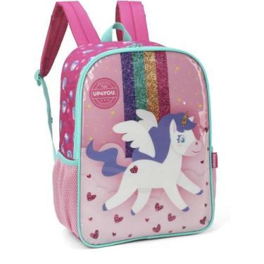 Imagem de Mochila de Costas Luxcel Up4You Unicórnio Rosa, Único, Rosa