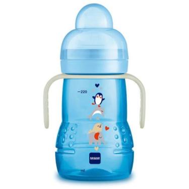 Imagem de Copo de Treinamento Mam Trainer+ Night 220ml 4m+, Azul