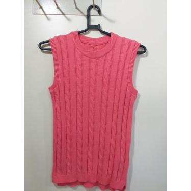 Imagem de Blusa de cava, decote redondo, trabalho em tranças - Malharia Lancini
