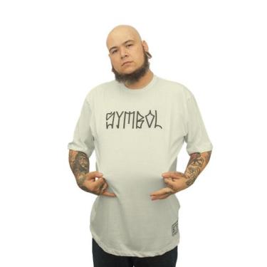 Imagem de Camiseta Plus Size Masculina Oversized Symbol Streetwear, G1, Bege
