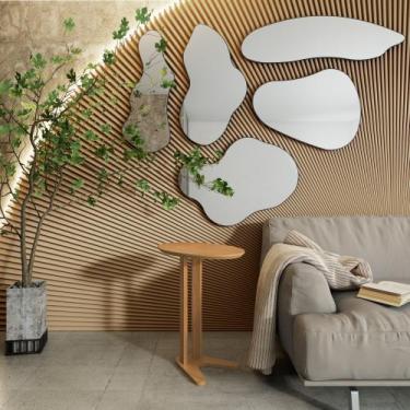 Imagem de Mesa Auxiliar Oval 60cm - Dalla Costa, Freijó
