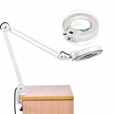 Imagem de Lupa Estetica Bracadeira 220v Articulavel 5x Led Dentista - TATUDEBOA,