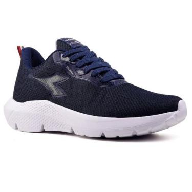 Imagem de Tênis Running Infantil Diadora Colonna JR - Marinho/Prata, 28, Marinho