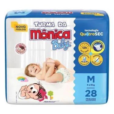Imagem de Fralda Infantil Turma da Mônica Jumbo - M 28 unidades