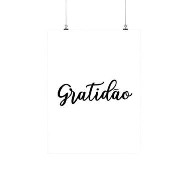 Imagem de Placa Decorativa Frase Gratidão Simples 20X30Cm - nerdecs